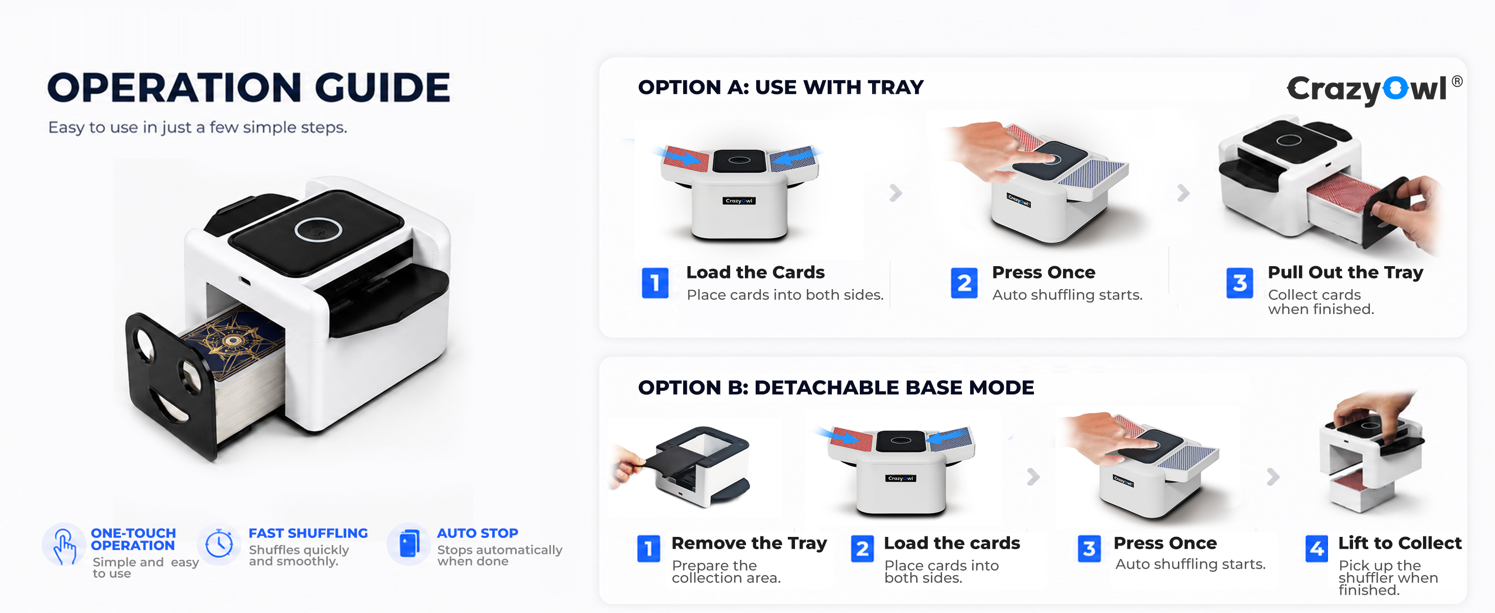 CrazyOwl compatibility with different card game decks